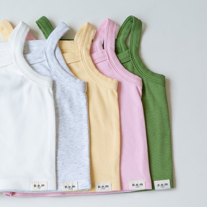 Pom - Korean Children Fashion - #magicofchildhood - Ribbed Sleeveless Top - 2