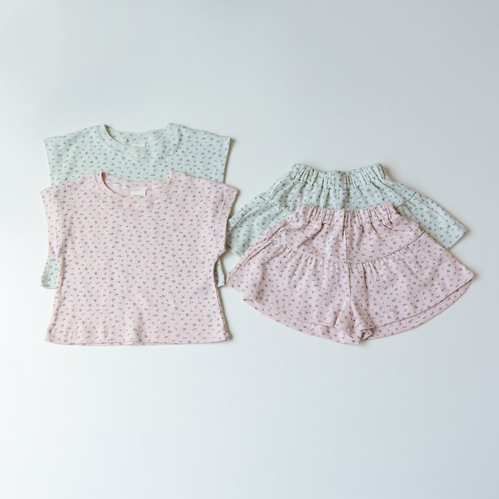 Pom - Korean Children Fashion - #prettylittlegirls - Floral Set