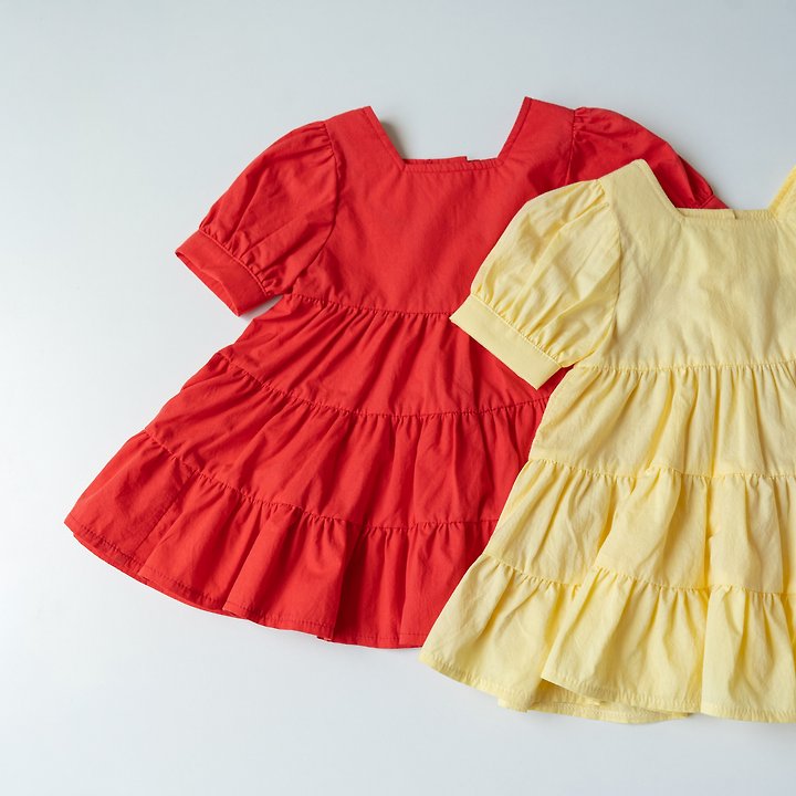 Pom - Korean Children Fashion - #stylishchildhood - Square Neck One-piece - 2