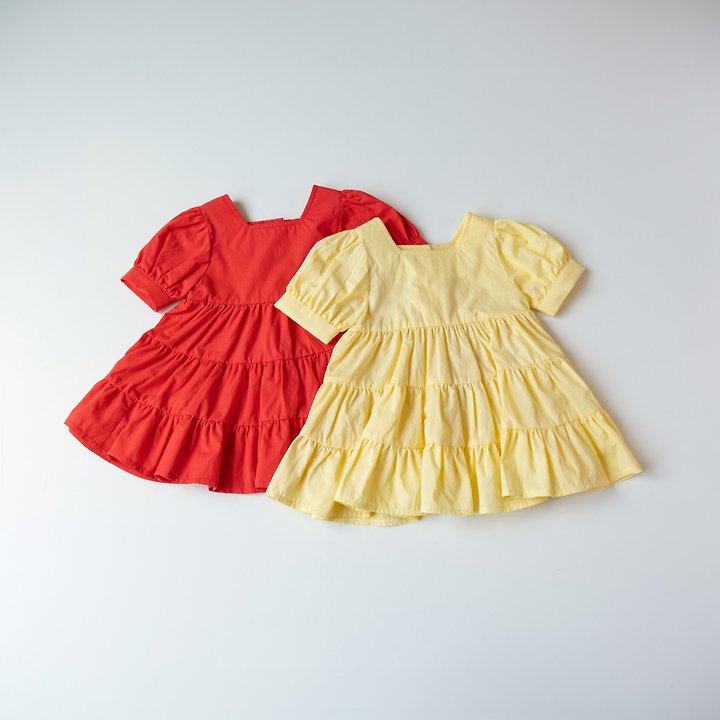 Pom - Korean Children Fashion - #toddlerclothing - Square Neck One-piece