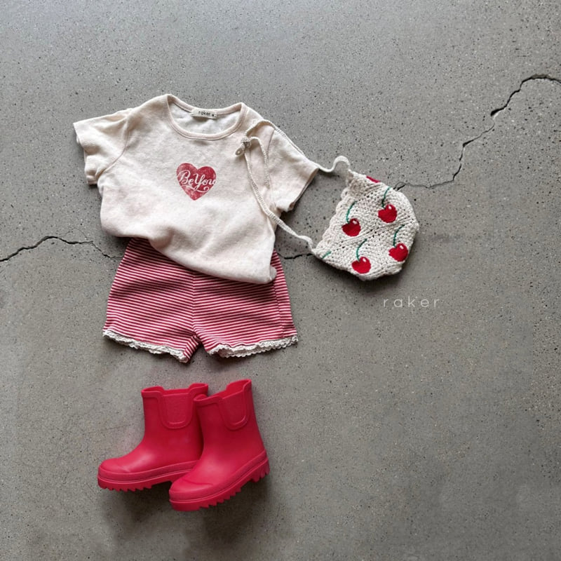 Raker - Korean Children Fashion - #childofig - Eyelet Heart Tee - 5