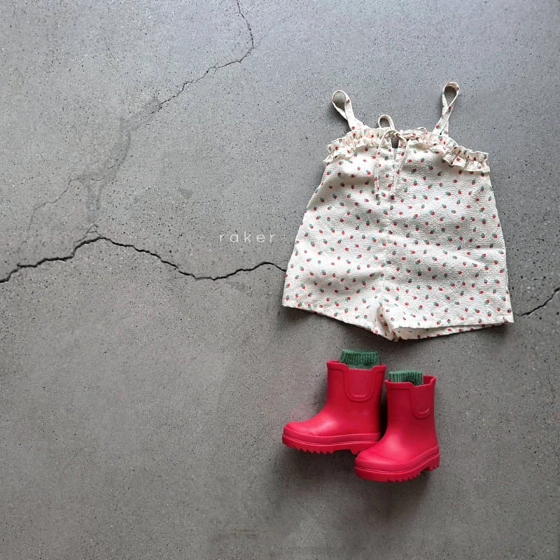 Raker - Korean Children Fashion - #discoveringself - Ruffle Strap Jumpsuit - 6