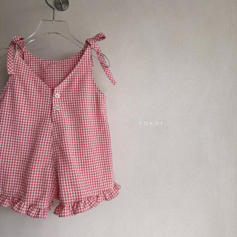 Raker - Korean Children Fashion - #discoveringself - Heart Embroidered Jumpsuit - 4