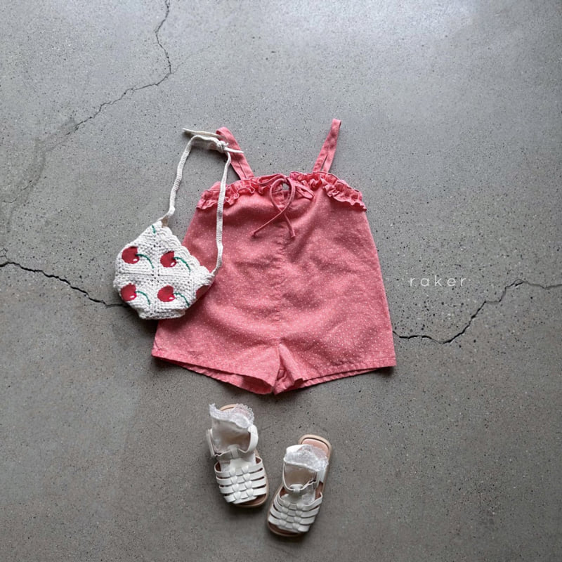 Raker - Korean Children Fashion - #stylishchildhood - Ruffle Strap Jumpsuit - 2