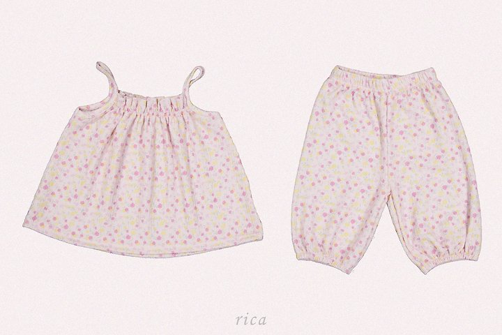 Rica - Korean Children Fashion - #kidsstore - Ditsy Floral Set - 4