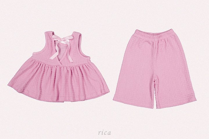 Rica - Korean Children Fashion - #kidzfashiontrend - Waffle Set - 2