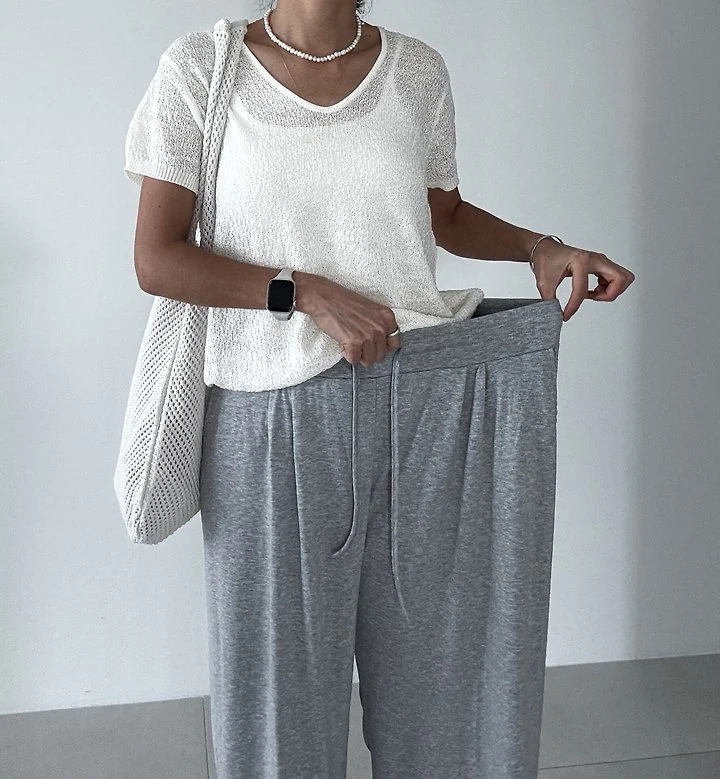 Ripple - Korean Women Fashion - #momslook - Flowy Wide-Leg Pants - 3