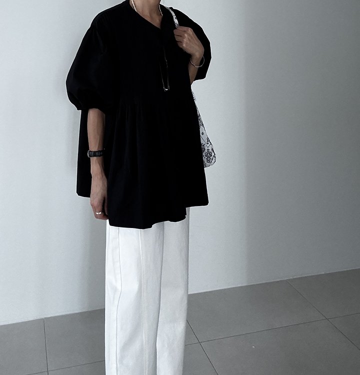 Ripple - Korean Women Fashion - #momslook - Meari Pintuck Blouse - 9