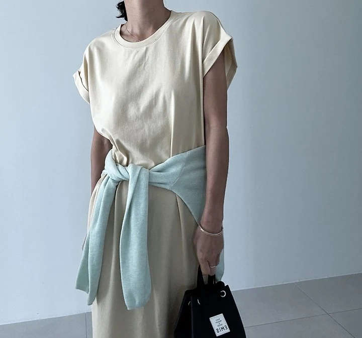Ripple - Korean Women Fashion - #momslook - Roll-Up Shirt Dress - 2