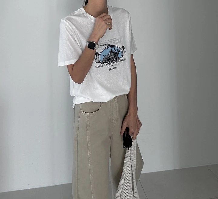 Ripple - Korean Women Fashion - #womensfashion - Retro Tee - 4