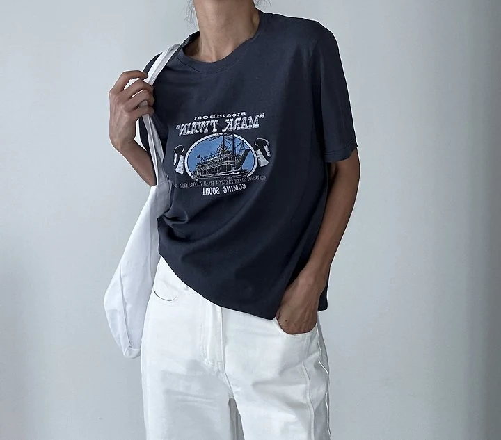 Ripple - Korean Women Fashion - #momslook - Retro Tee - 8