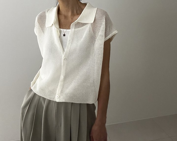 Ripple - Korean Women Fashion - #momslook - Bakey Knit Top - 6
