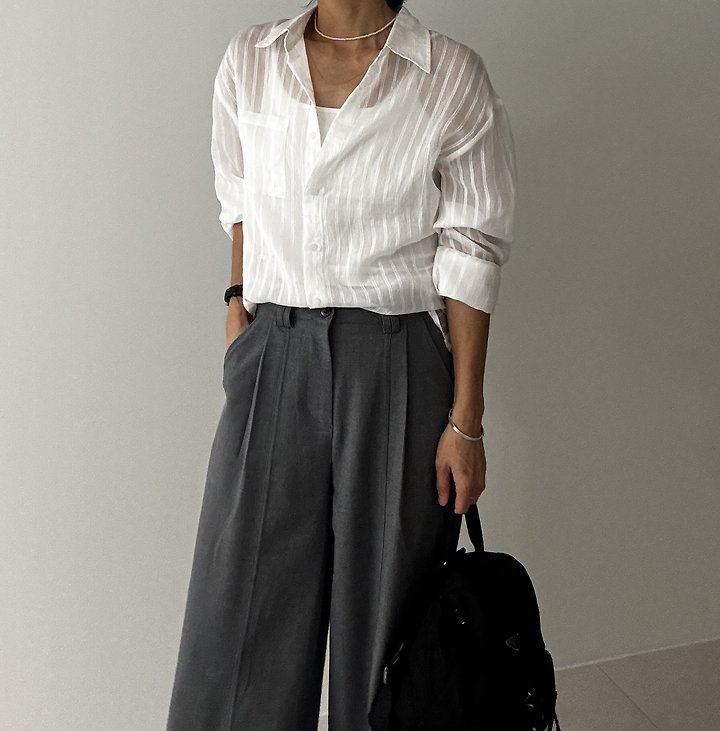Ripple - Korean Women Fashion - #womensfashion - Mush Button-Down Shirt - 4