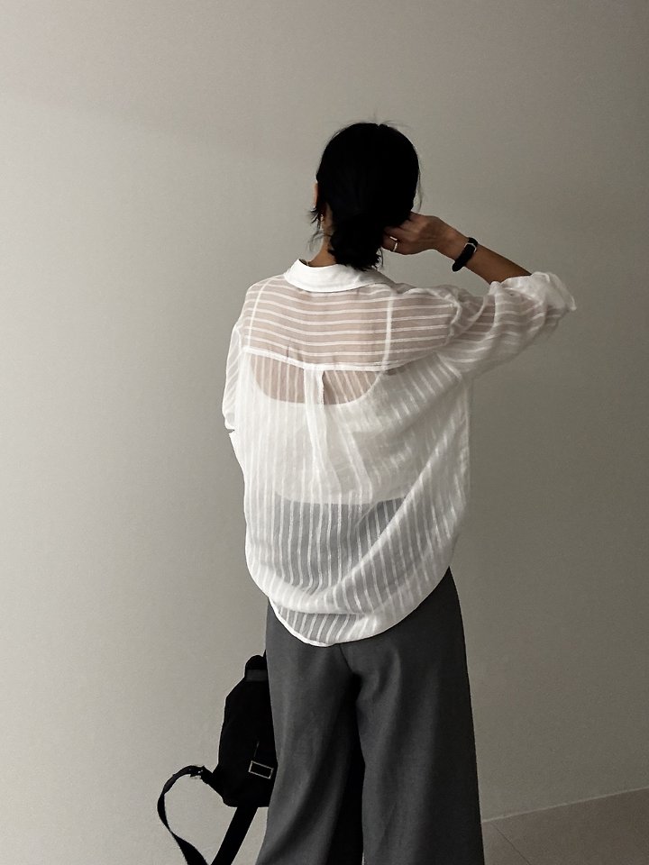 Ripple - Korean Women Fashion - #momslook - Mush Button-Down Shirt - 5