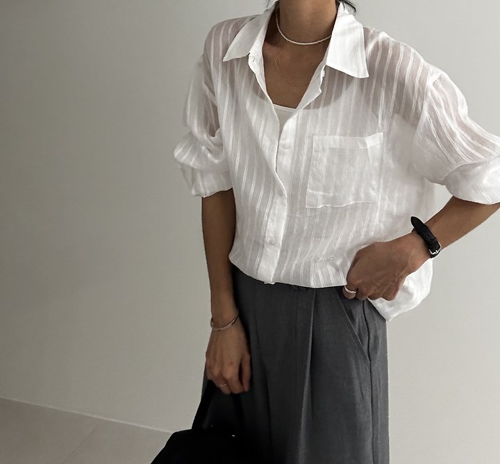 Ripple - Korean Women Fashion - #momslook - Mush Button-Down Shirt - 6