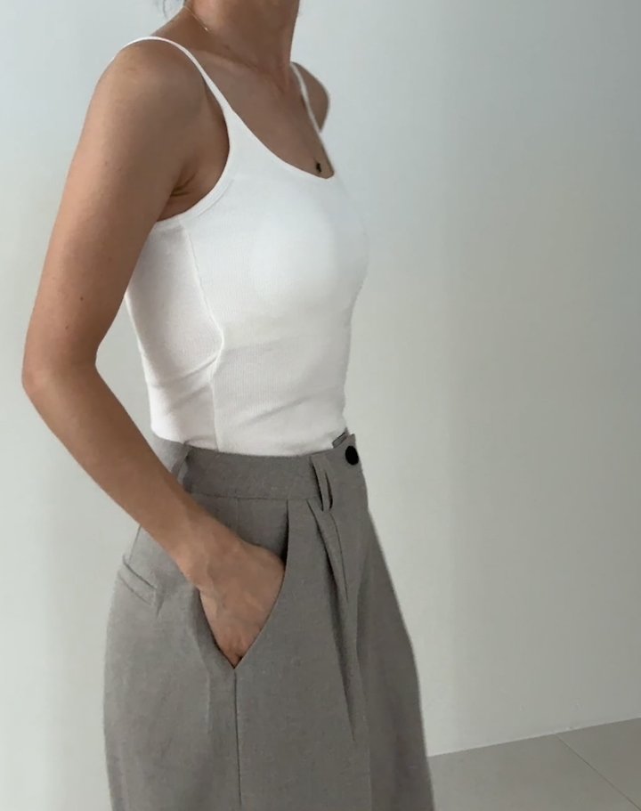 Ripple - Korean Women Fashion - #momslook - Line Sleeveless Top - 3