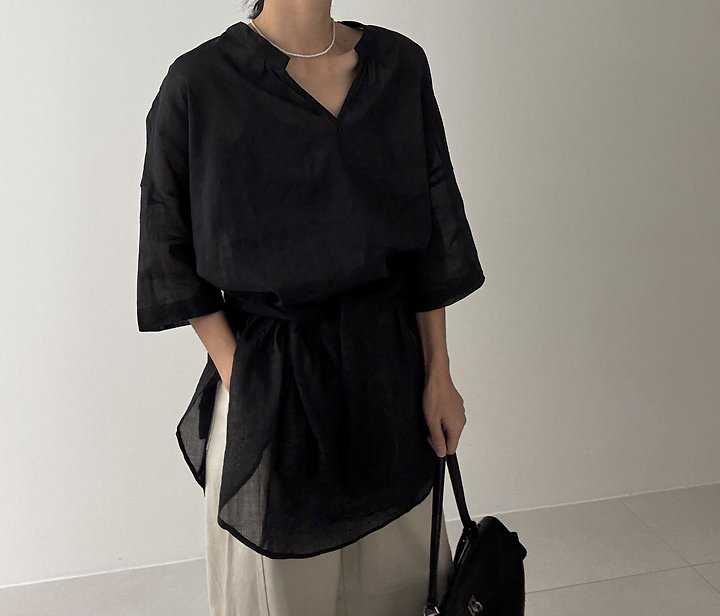 Ripple - Korean Women Fashion - #momslook - Fury Long Blouse - 5