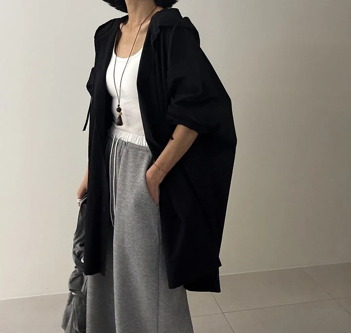 Ripple - Korean Women Fashion - #momslook - Secret Long Shirt - 6