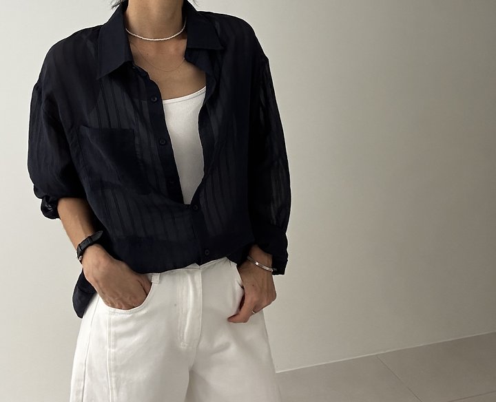 Ripple - Korean Women Fashion - #restrostyle - Mush Button-Down Shirt - 11