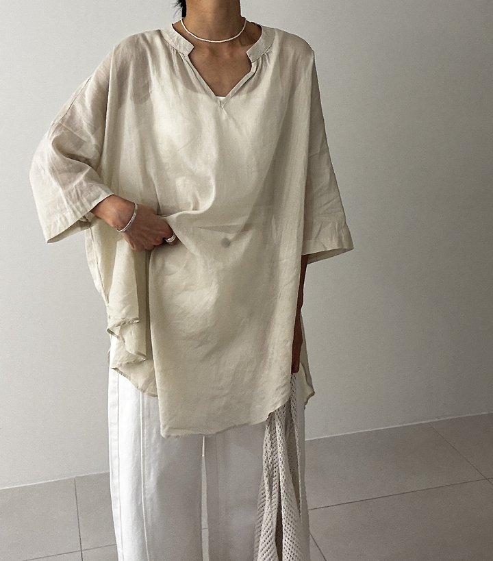 Ripple - Korean Women Fashion - #romanticstyle - Fury Long Blouse