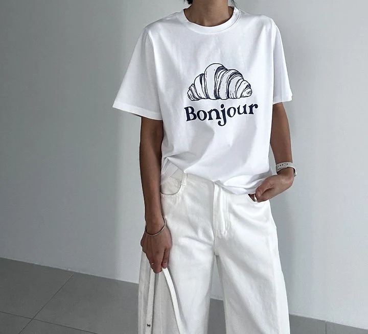 Ripple - Korean Women Fashion - #thelittlethings - Croissant Tee - 6