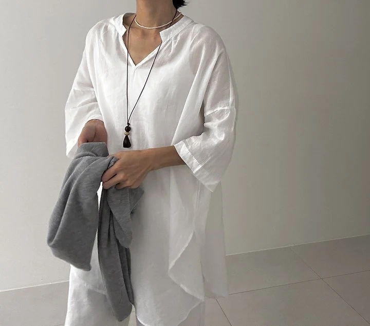 Ripple - Korean Women Fashion - #thelittlethings - Mandarin Collar Shirt - 2