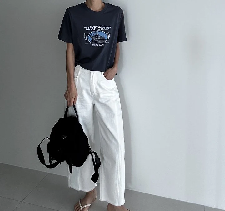 Ripple - Korean Women Fashion - #vintageinspired - Retro Tee - 10