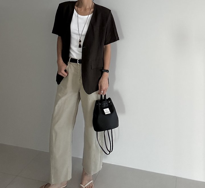 Ripple - Korean Women Fashion - #vintageinspired - Bijou Linen Jacket - 7