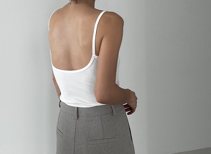 Ripple - Korean Women Fashion - #vintageinspired - Line Sleeveless Top - 5