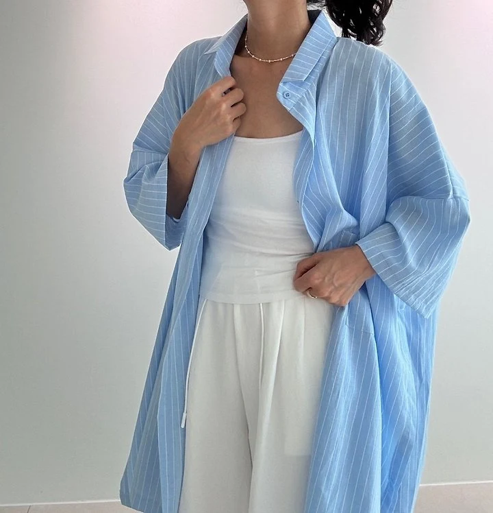 Ripple - Korean Women Fashion - #womensfashion - Bay Linen Shirt - 4