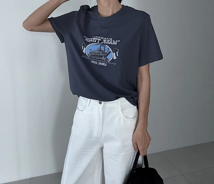 Ripple - Korean Women Fashion - #vintagekidsstyle - Retro Tee - 11