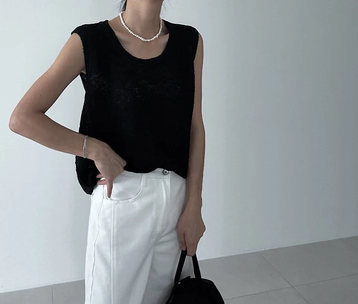 Ripple - Korean Women Fashion - #womensfashion - Blanc Knit Top - 10