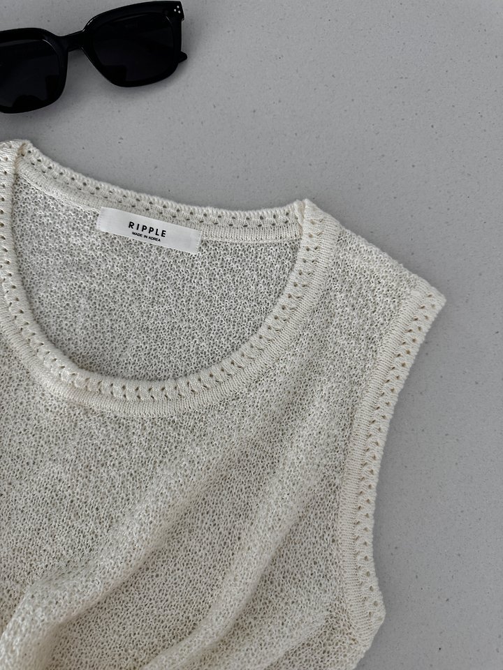 Ripple - Korean Women Fashion - #womensfashion - Blanc Knit Top - 2