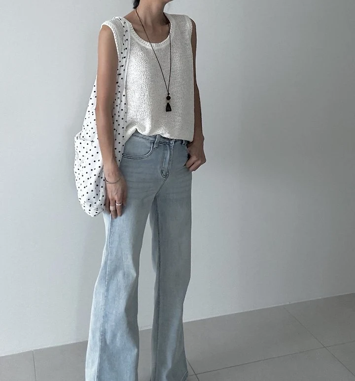 Ripple - Korean Women Fashion - #womensfashion - Blanc Knit Top - 6