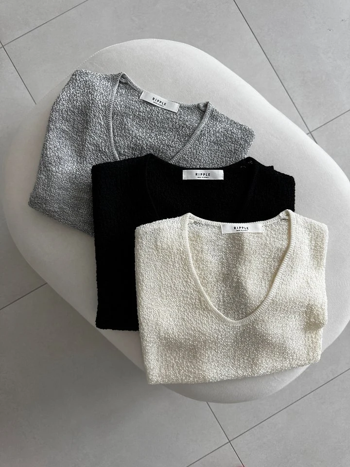 Ripple - Korean Women Fashion - #womensfashion - Milo Knit Top