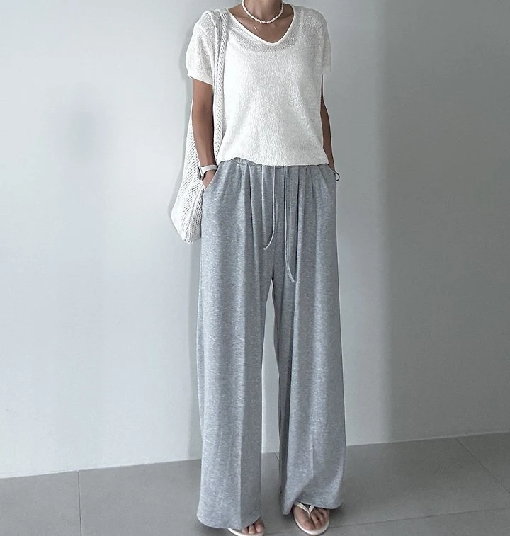Ripple - Korean Women Fashion - #womensfashion - Flowy Wide-Leg Pants - 2