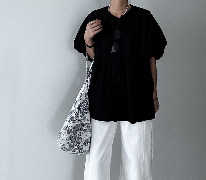 Ripple - Korean Women Fashion - #womensfashion - Meari Pintuck Blouse - 8