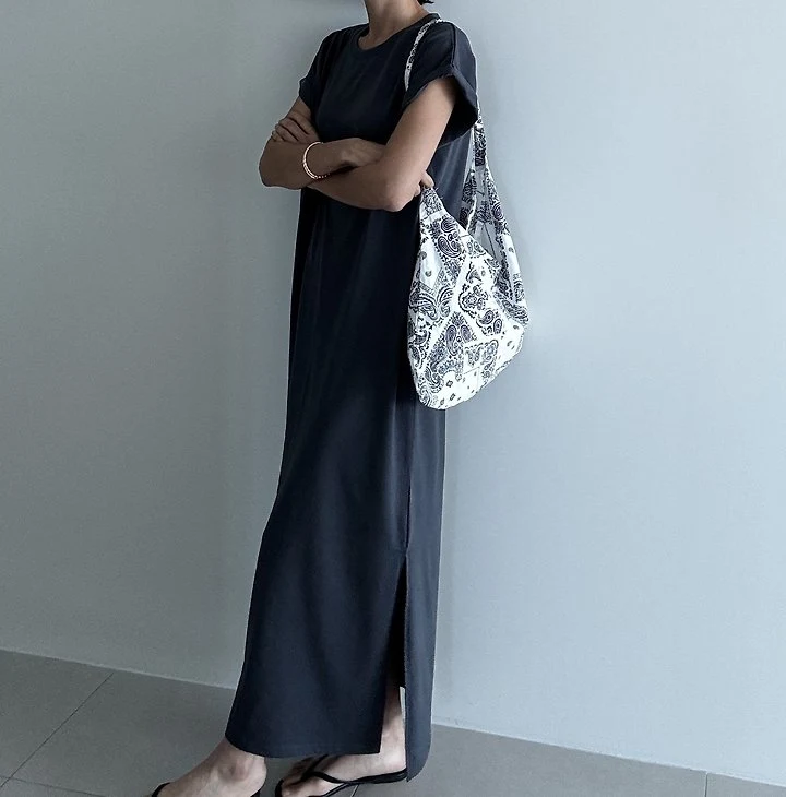 Ripple - Korean Women Fashion - #womensfashion - Roll-Up Shirt Dress - 7