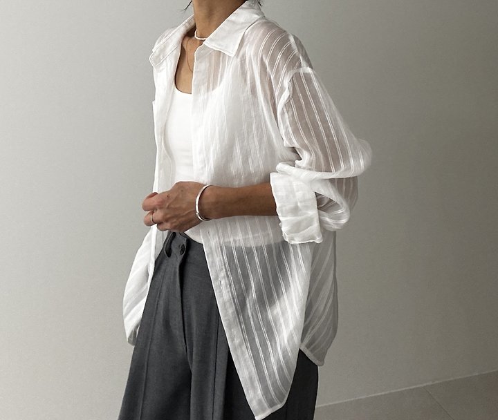Ripple - Korean Women Fashion - #womensfashion - Mush Button-Down Shirt