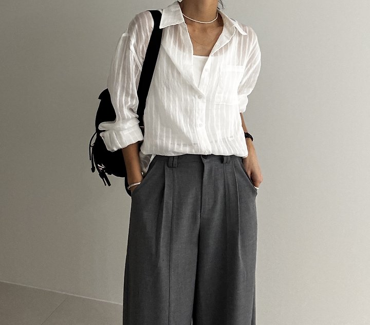 Ripple - Korean Women Fashion - #womensfashion - Mush Button-Down Shirt - 3