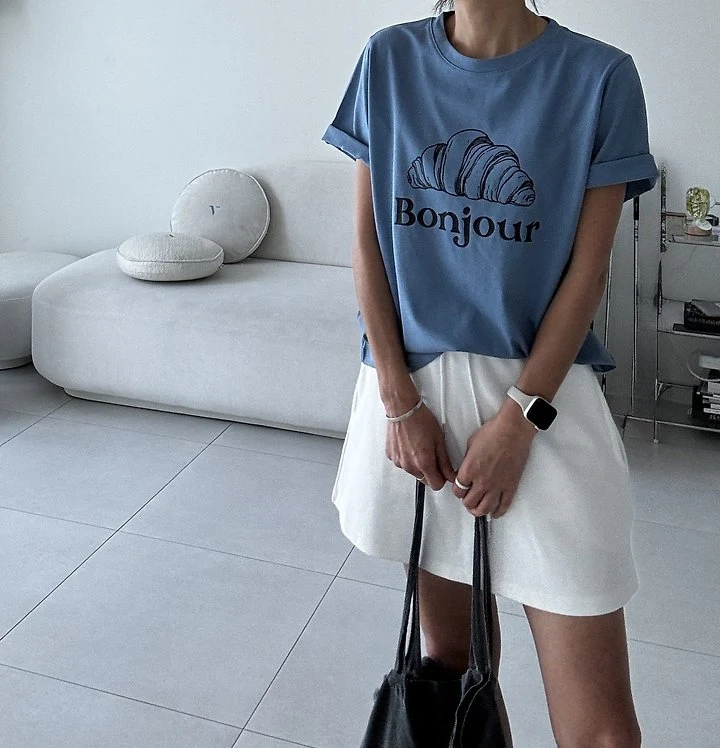 Ripple - Korean Women Fashion - #womensfashion - Croissant Tee - 10