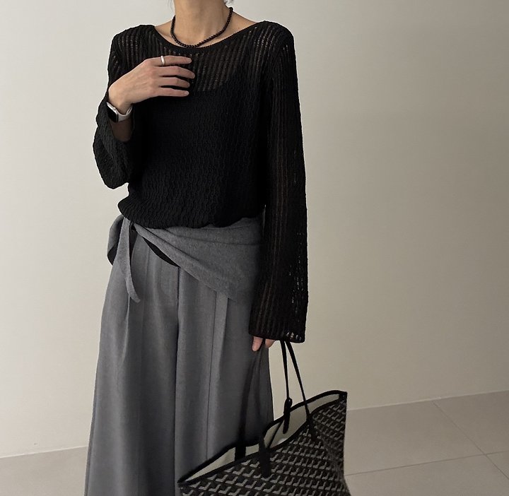 Ripple - Korean Women Fashion - #womensfashion - Lumer Knit Top - 7
