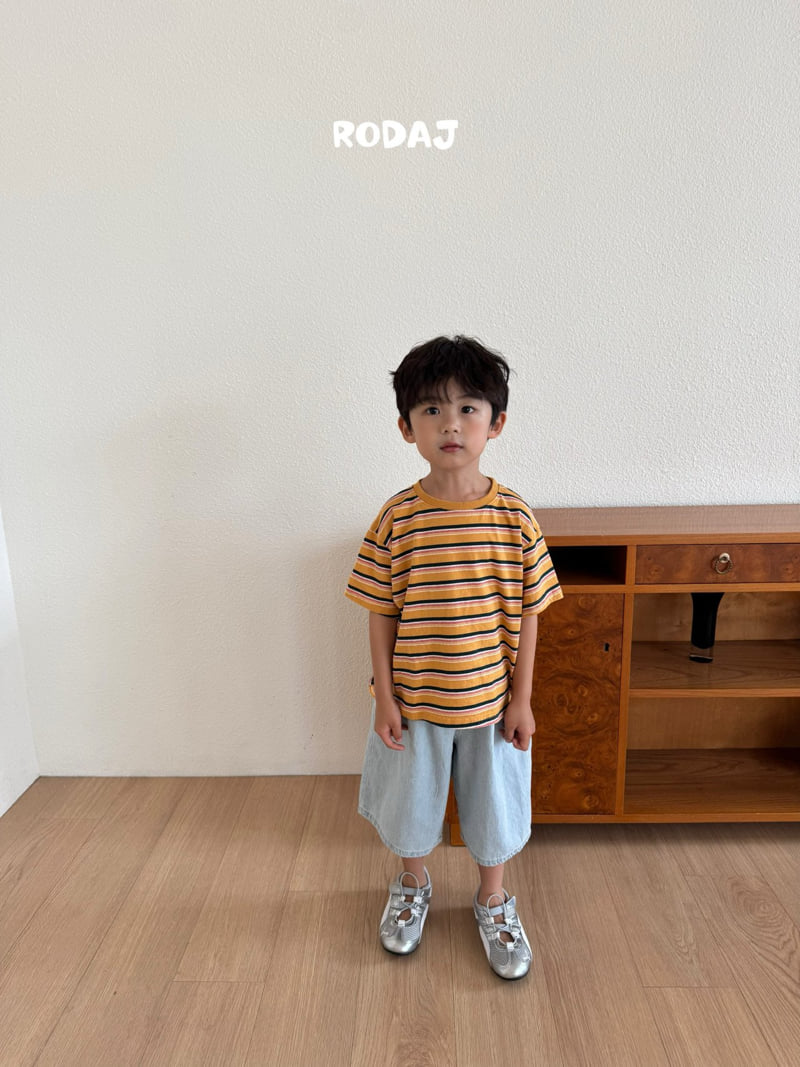 Roda J - Korean Children Fashion - #todddlerfashion - Color Stripe Tee - 8