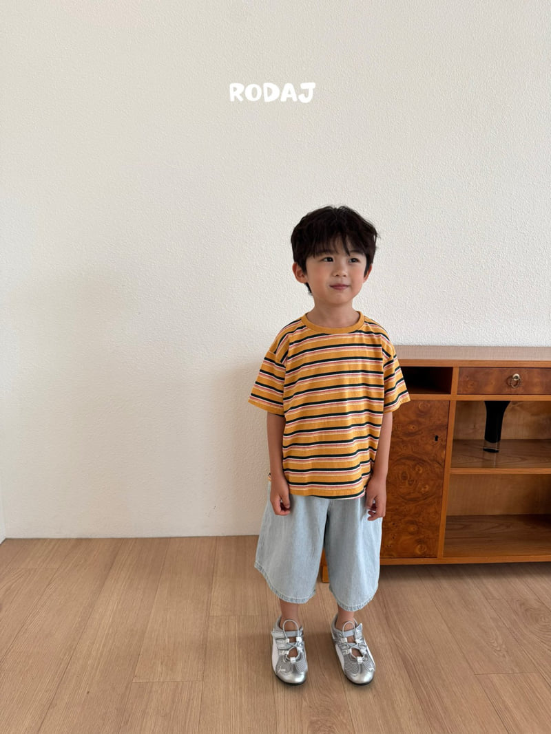 Roda J - Korean Children Fashion - #toddlerclothing - Color Stripe Tee - 9