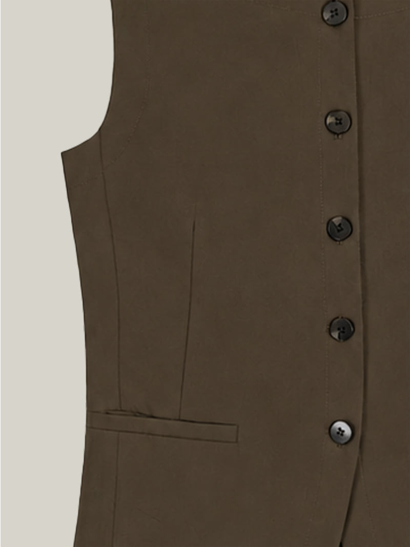 Roomk - Korean Women Fashion - #momslook - Boat Neck Vest - 10