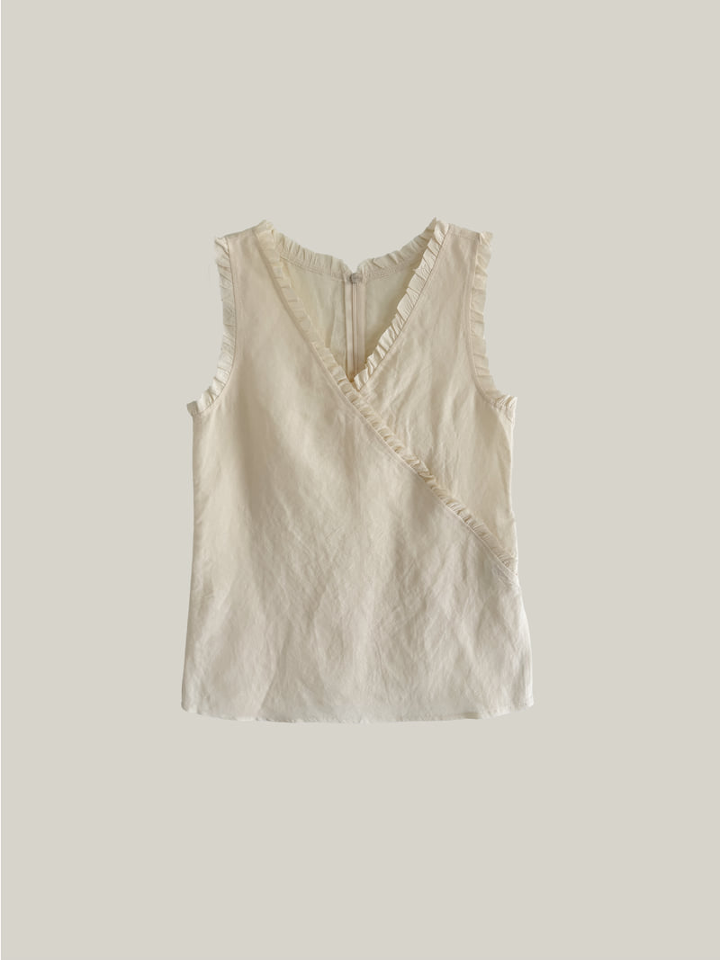 Roomk - Korean Women Fashion - #momslook - Frill Sleeveless - 3