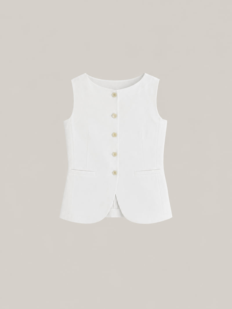 Roomk - Korean Women Fashion - #womensfashion - Boat Neck Vest