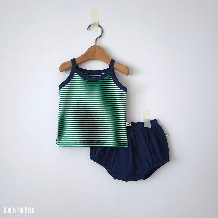 Saerobin - Korean Children Fashion - #childofig - Strap Sleeveless Bloomer Set - 5