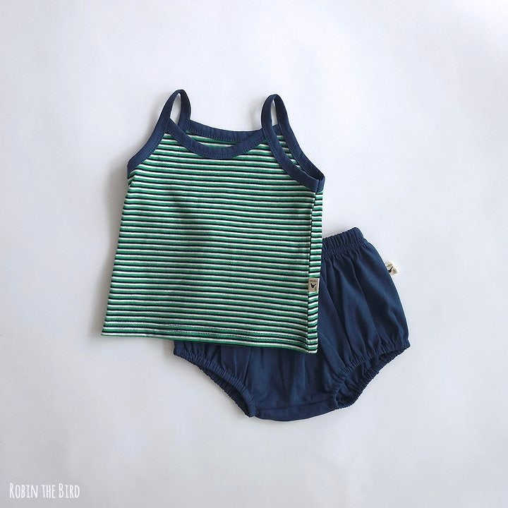 Saerobin - Korean Children Fashion - #childofig - Strap Sleeveless Bloomer Set - 6