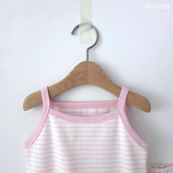 Saerobin - Korean Children Fashion - #childrensboutique - Striped Sleeveless Easywear - 6